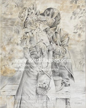 Load image into Gallery viewer, Anicurio #16 (Cat and Dog)© - Pencil Illustration