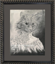 Load image into Gallery viewer, Anicurio #17 (Victorian Cat)©   - Pencil Illustration