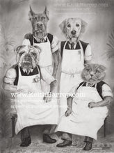 Load image into Gallery viewer, Anicurio #37 © (Barbershop Quartet) - Pencil drawing