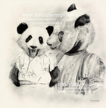 Load image into Gallery viewer, Anicurio #27 (Mother Panda & Child)© - Pencil Illustration