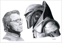 Load image into Gallery viewer, Adama & Cylon - Battlestar Galactica - Pencil Illustration