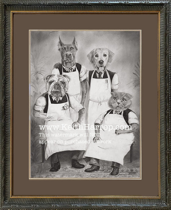 Anicurio #37 © (Barbershop Quartet) - Pencil drawing