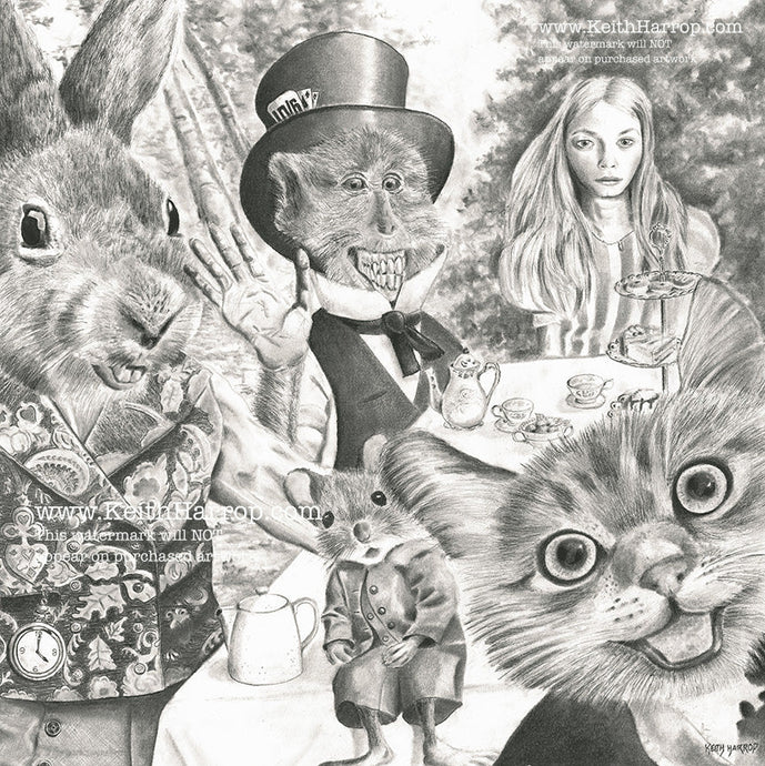 Anicurio #43 (The Tea Party) - Pencil Illustration