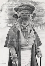 Load image into Gallery viewer, Anicurio #45 (Bison)© - Pencil Illustration