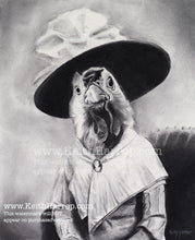 Load image into Gallery viewer, Anicurio #48 (Chicken In Sunday Bonnet)© - Pencil Illustration