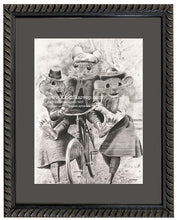 Load image into Gallery viewer, Anicurio #25 Mice on a bike© - Pencil Illustration