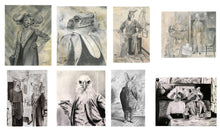 Load image into Gallery viewer, 50 Postcards with gift box: The complete set of all 50 postcards from the Anicurio® collection of Pencil Illustrations