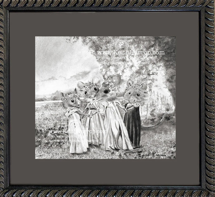 Anicurio #33 © (Field Mice Dancing) - Pencil drawing