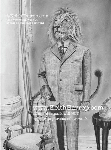 Anicurio #22 (Lion)© - Pencil Illustration