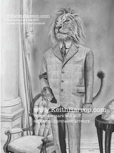 Anicurio #22 (Lion)© - Pencil Illustration