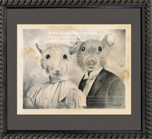 Load image into Gallery viewer, Anicurio #46 (Rat Couple)© - Pencil Illustration