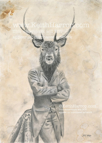 Anicurio #12 (Stag)© - Pencil Illustration