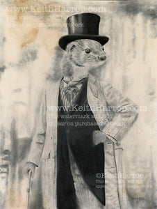 Anicurio #9 (Weasel)©  - Pencil Illustration