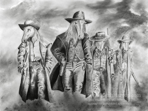 'Wild Horses' Pencil Artwork