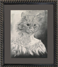 Load image into Gallery viewer, Anicurio #17 (Victorian Cat)©   - Pencil Illustration