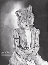 Load image into Gallery viewer, Anicurio #38 © (Wolf with Letter) - Pencil drawing