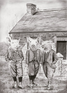 Anicurio #39 © (Three Little Pigs) - Pencil drawing
