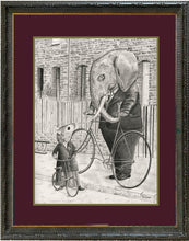 Load image into Gallery viewer, Anicurio #41 (Elephant &amp; Mouse)© - Pencil Illustration