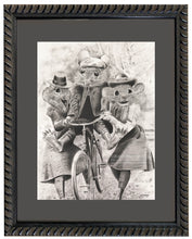 Load image into Gallery viewer, Anicurio #25 Mice on a bike© - Pencil Illustration