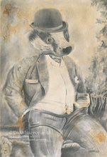 Load image into Gallery viewer, Anicurio #13 (Badger)© - Pencil Illustration