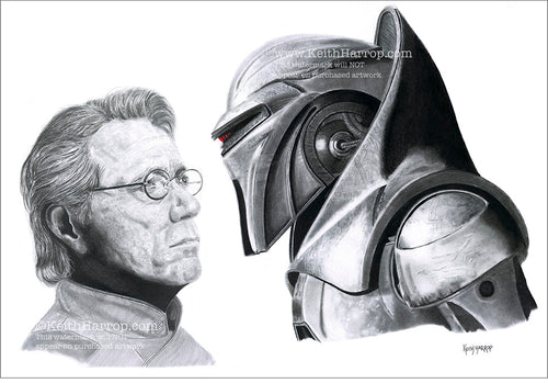 Adama & Cylon - Battlestar Galactica - Pencil Illustration