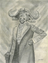 Load image into Gallery viewer, Anicurio #7 (Water Buffalo) - Pencil Illustration