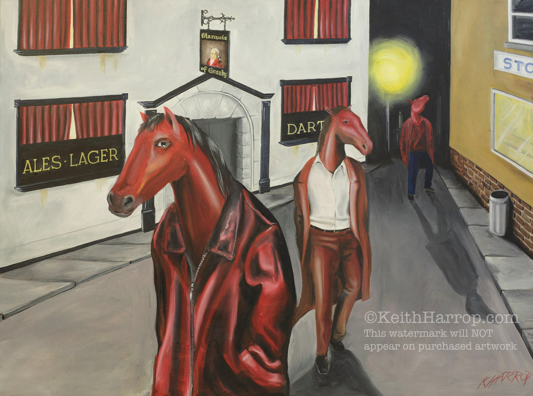 Horse Heads© - Oil Painting